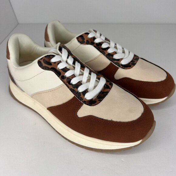 Time And Tru Womens MTT22AC001 Multicolor Leopard Low Top Size 7 Sneakers - Picture 2 of 10